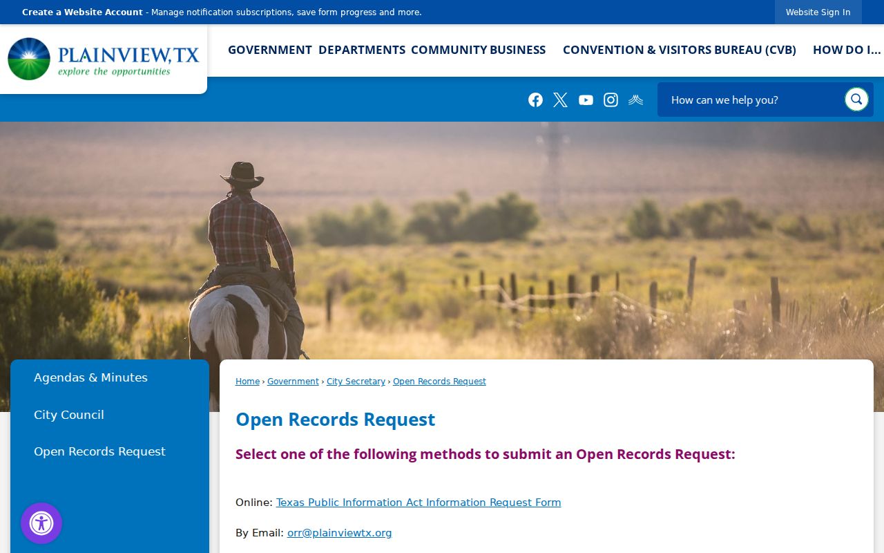 Hale County Plainview warrant records official open records page