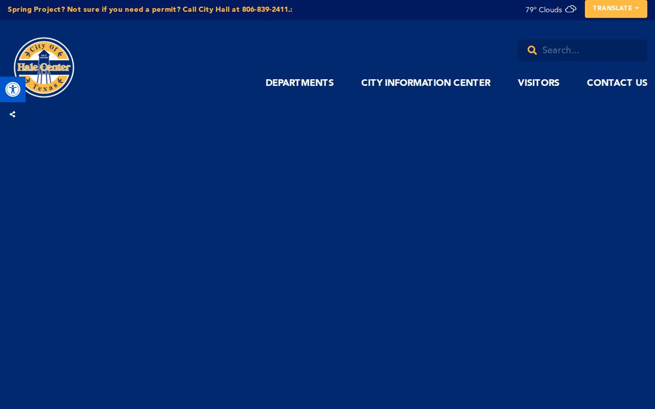 Hale County Hale Center warrant records city website access frame